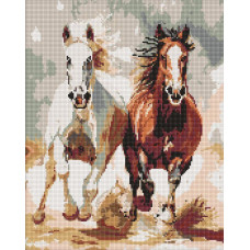 AMO20044 Ideyka Алмазна мозаїка - Чуттєвий забіг 40х50 см (круглі, на підрамнику, АМО-20044) ©art_selena_ua