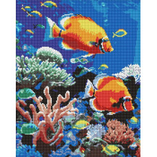 AMO20071 Ideyka Алмазна мозаїка - Яскравий риф, 40x50 см (круглі, на підрамнику AMO20071) ©art_selena_ua