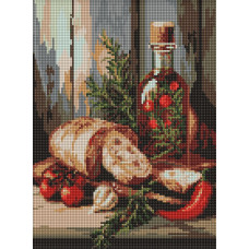 AMO20098 Ideyka Алмазна мозаїка - Запашний натюрморт, 30x40 см (круглі, на підрамнику AMO20098) ©art_selena_ua