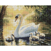 AMO20111 Ideyka Алмазна мозаїка - Вечірній заплив 40x50 см (круглі, на підрамнику, AMO20111) ©art_selena_ua