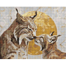 AMO20384 Ideyka Алмазна мозаїка - Пильний заxист, 50x40 см (круглі, на підрамнику AMO20384) ©art_selena_ua
