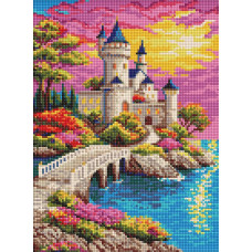 AMO20395 Ideyka Алмазна мозаїка - Казковий світанок, 30x40 см (круглі, на підрамнику AMO20395) ©art_selena_ua