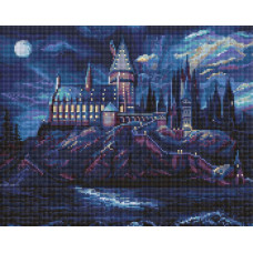 AMO20402 Ideyka Алмазна мозаїка - Harry Potter: Таємничий Гоґвортс, 40x50 см (круглі, на підрамнику AMO20402) ©Warner Bros