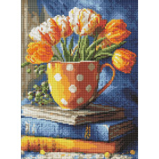 AMO20411 Ideyka Алмазна мозаїка - Натюрморт з жовтим горнятком, 30x40 см (круглі, на підрамнику AMO20411) ©art_selena_ua