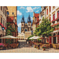 AMO20534 Ideyka Алмазна мозаїка - Празький ранок, 50x40 см (круглі, на підрамнику AMO20534) ©art_selena_ua