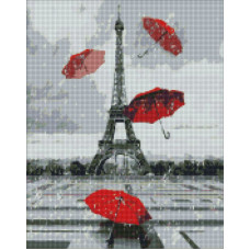 AMO7219 Улюблений Париж. Ideyka. Набір алмазної мозаїки на підрамнику (круглі, повна) (Ідейка АМО7219)