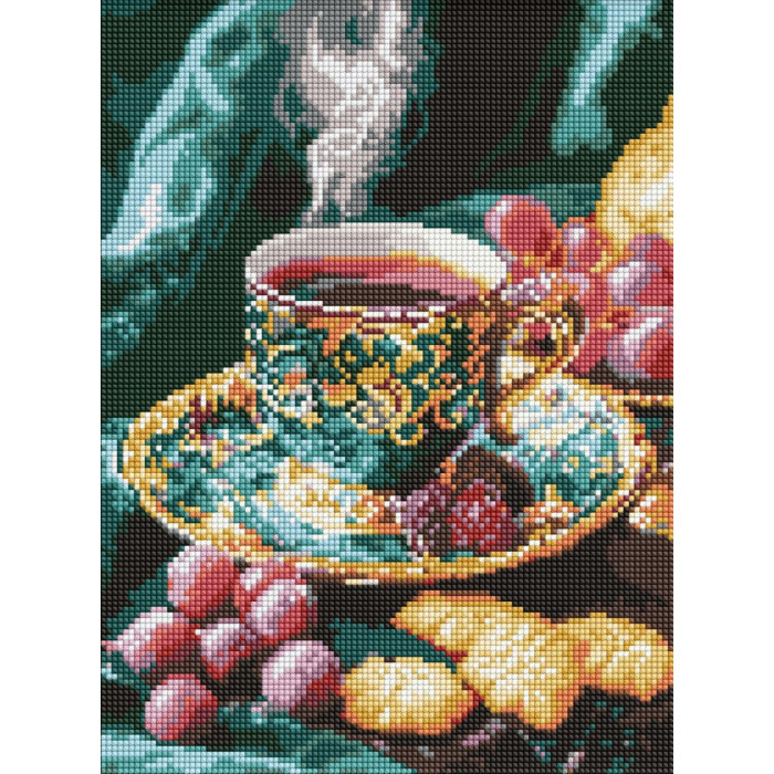 AMO8130 Ideyka Алмазна мозаїка - Кава по-турецьки, 30x40 см (круглі, на підрамнику, АМО-8130) ©art_selena_ua
