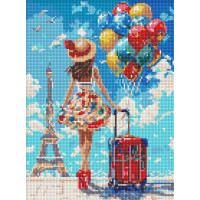 AMO8162 Ideyka Алмазна мозаїка - Перша подорож, 30x40 см (круглі, на підрамнику, АМО-8162) ©art_selena_ua