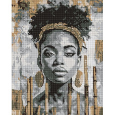 AMO8274 Ideyka Алмазна мозаїка - Екзотичний монохром 40х50 см (круглі, на підрамнику, АМО-8274) ©art_selena_ua