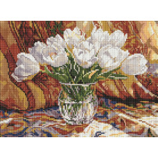 AMO8278 Ideyka Алмазна мозаїка - Тюльпановий спокій 40х30 см (круглі, на підрамнику, АМО-8278) ©art_selena_ua