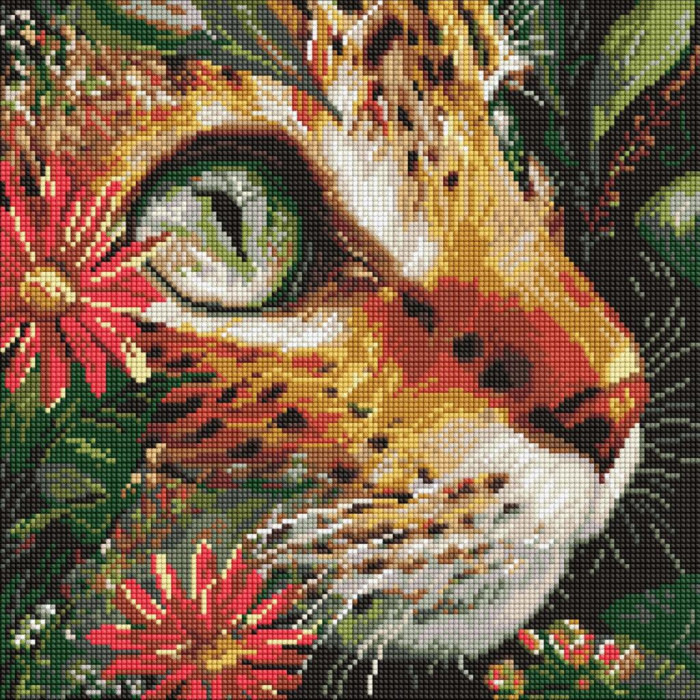 AMO8325 Ideyka Алмазна мозаїка - Бездонні очі 40х40 см (круглі, на підрамнику, АМО-8325) ©art_selena_ua