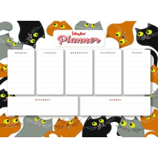 AMP20343 Ideyka Алмазна мозаїка - Планер Котики, 32x40 см (стрази, магнітна основа, AMP20343) ©art_selena_ua