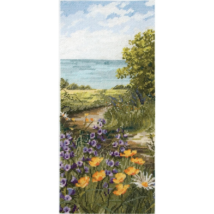 APC415 Anchor Набір для вишивки рахунковим хрестиком - Дорога до моря Cliff Top Footpath View 28x12,5 см, Aida 16