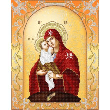 АС3-021 Почаївська ікона Божої Матері (золото). А-строчка. Схема на тканині для вишивання бісером