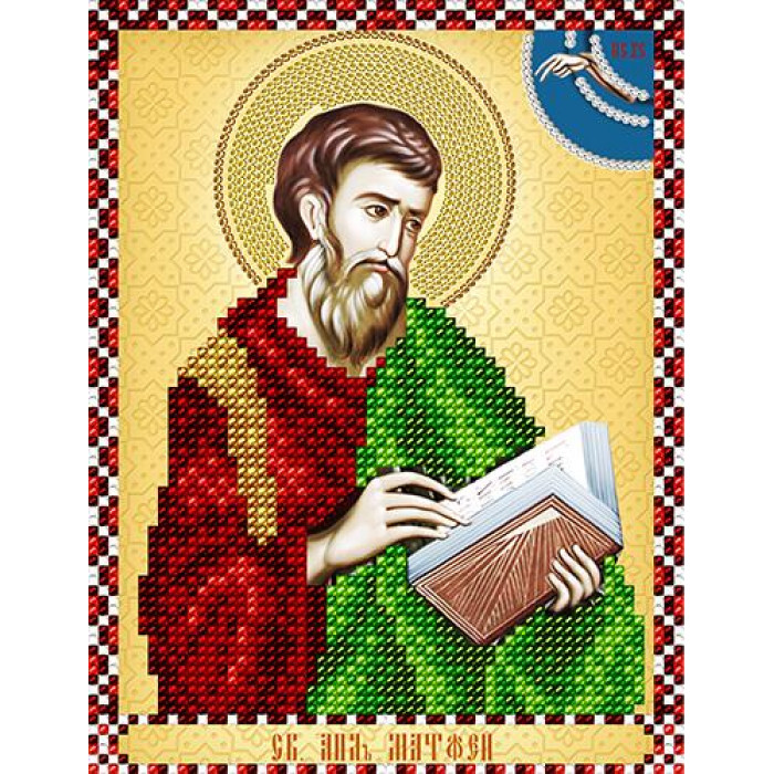 АС5-129 Св.Апостол Матвій. А-строчка. Схема на тканині для вишивання бісером