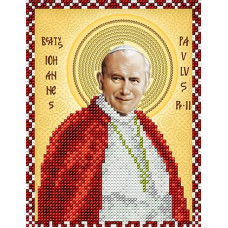 АС5-153 Святий Іоанн Павелll .Папа Римський. А-строчка. Схема на тканині для вишивання бісером