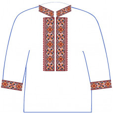 АСД-11Аа Чоловіча сорочка (атлас-коттон). Rainbow beads. Заготовка для вишивки нитками або бісером(Знятий з виробництва)