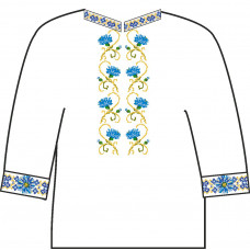 АСД-31Ад Чоловіча сорочка (домоткане полотно). Rainbow beads. Заготовка для вишивки нитками або бісером