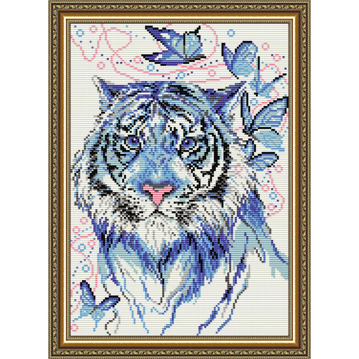 AT3024 Тигр синій. ArtSolo. Набір алмазного живопису