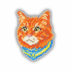 АТМ135 ArtSolo Набір алмазного живопису Магніт - Кіт В Бандані (Рудий) 9x12,5 см