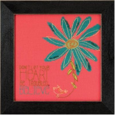 AW305101 Mill Hill Набір для вишивки рахунковим хрестиком + бісером - Віра Believe 20x20 см, Aida14