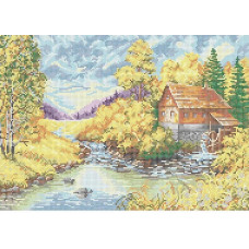 B-1200 Alisena Заготовка для вишивки бісером - Краєвид 42x30 см (схема на габардині)