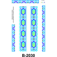 B-2030 Інстинкт вишивання Вставка для чоловічої сорочки 40х60 см, габардин. Заготовка для вишивки бісером