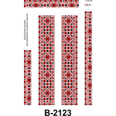 B-2123 Інстинкт вишивання Вставка для чоловічої сорочки 40х60 см, габардин. Заготовка для вишивки бісером