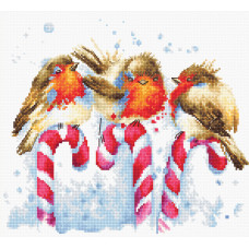 B1154 Різдвяні птиці. Luca-S. Набір для вишивки нитками(Знятий з виробництва)