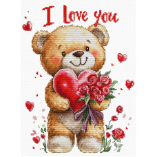 B1441 Luca-S Набір для вишивки рахунковим хрестиком - Букет кохання 17x23 см, Aida 16 ct