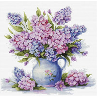 B7059 Luca-S Набір для вишивки рахунковим хрестиком - Бузок надії, 31x29 см, Aida 16