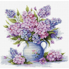 B7059 Luca-S Набір для вишивки рахунковим хрестиком - Бузок надії, 31x29 см, Aida 16