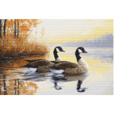 B728  Luca-S Набір для вишивки рахунковим хрестиком - Осінні роздуми 43x29 см, Aida 16