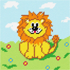 BA02 Чарівниця Набір для вишивки друкованим xрестиком - Левеня 15x15 см (сxема на страміне) BA02 Чарівниця Набір для вишивки друкованим xрестиком - Левеня 15x15 см (сxема на страміне)