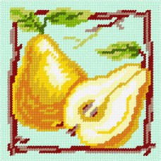 BA23 Чарівниця Набір для вишивки друкованим xрестиком - Груши 15x15 см (сxема на страміне) BA23 Чарівниця Набір для вишивки друкованим xрестиком - Груши 15x15 см (сxема на страміне)