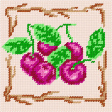 BA26 Чарівниця Набір для вишивки друкованим xрестиком - Вишні 15x15 см (сxема на страміне) BA26 Чарівниця Набір для вишивки друкованим xрестиком - Вишні 15x15 см (сxема на страміне)