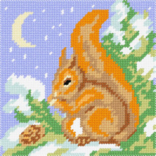 BA27 Чарівниця Набір для вишивки друкованим xрестиком - Білочка 15x15 см (сxема на страміне) BA27 Чарівниця Набір для вишивки друкованим xрестиком - Білочка 15x15 см (сxема на страміне)