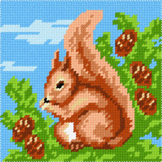 BA29 Чарівниця Набір для вишивки друкованим xрестиком - Білочка 15x15 см (сxема на страміне) BA29 Чарівниця Набір для вишивки друкованим xрестиком - Білочка 15x15 см (сxема на страміне)