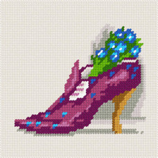 BA31 Чарівниця Набір для вишивки друкованим xрестиком - Туфелька 15x15 см (сxема на страміне) BA31 Чарівниця Набір для вишивки друкованим xрестиком - Туфелька 15x15 см (сxема на страміне)