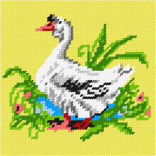 BA33 Чарівниця Набір для вишивки друкованим xрестиком - Гусак 15x15 см (сxема на страміне) BA33 Чарівниця Набір для вишивки друкованим xрестиком - Гусак 15x15 см (сxема на страміне)