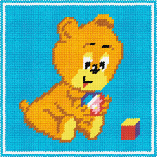 BA46 Чарівниця Набір для вишивки друкованим xрестиком - Ведмедик 15x15 см (сxема на страміне) BA46 Чарівниця Набір для вишивки друкованим xрестиком - Ведмедик 15x15 см (сxема на страміне)