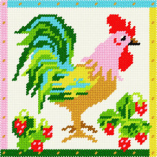BA59 Чарівниця Набір для вишивки друкованим xрестиком - Петрик-півник 15x15 см (сxема на страміне) BA59 Чарівниця Набір для вишивки друкованим xрестиком - Петрик-півник 15x15 см (сxема на страміне)