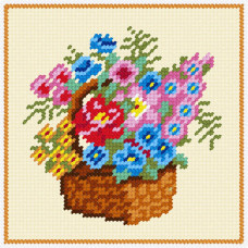 BA60 Чарівниця Набір для вишивки друкованим xрестиком - Кошик 15x15 см (сxема на страміне) BA60 Чарівниця Набір для вишивки друкованим xрестиком - Кошик 15x15 см (сxема на страміне)