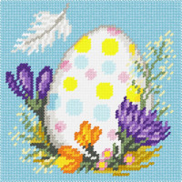 BA72 Чарівниця Набір для вишивки друкованим хрестиком - Писанка весни 15x15 см (схема на страміні)