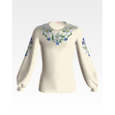 БД006дМ40нн Барвиста вишиванка Заготовка для вишивки - Блузка для дівчинки 11-12 років, габардин, бежевий