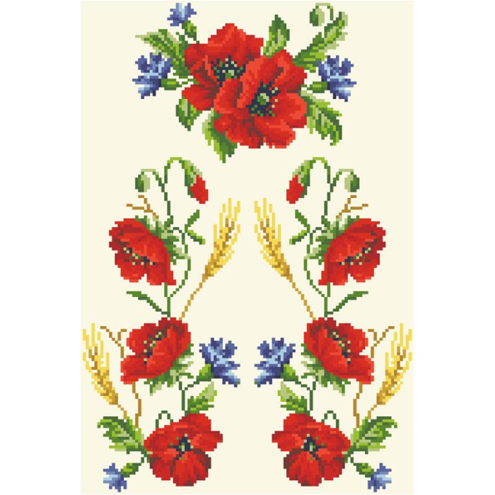 БД010шМ36нн Барвиста вишиванка Заготовка для вишивки - Блузка для дівчинки 8-10 років, шовк, бежевий