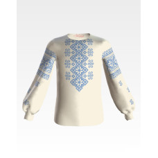 БД017хМ34нн Барвиста вишиванка Заготовка для вишивки - Блузка для дівчинки 4-7 років, батист, бежевий