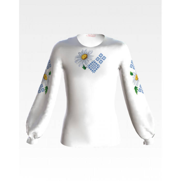 БД020дБ36нн Блузка дитяча (для дівчинки), домоткане полотно, біле, 8-10 років. Барвиста вишиванка. Заготовка для вишивки бісером