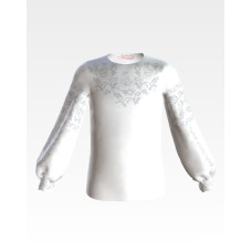 БД025шБ40нн Барвиста вишиванка Заготовка для вишивки - Блузка для дівчинки 11-12 років, шовк, білий