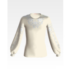 БД025шМ34нн Барвиста вишиванка Заготовка для вишивки - Блузка для дівчинки 4-7 років, шовк, бежевий